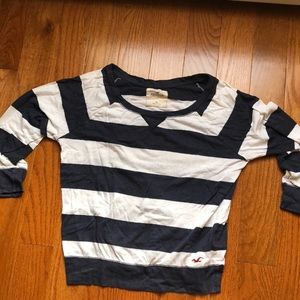 🌸 3/$25 Navy and White Striped 3/4 Sleeve